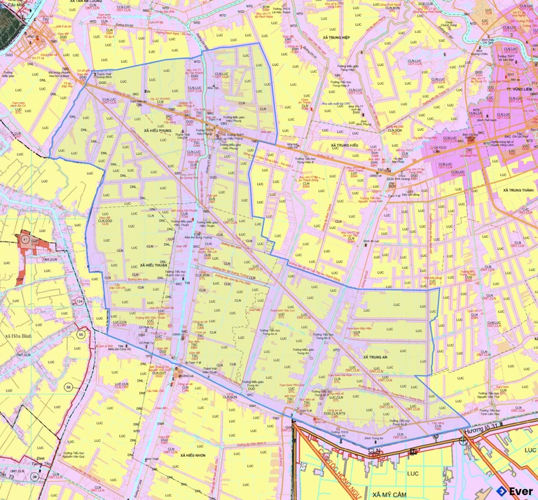 Bản đồ quy hoạch xã Hiếu Phụng