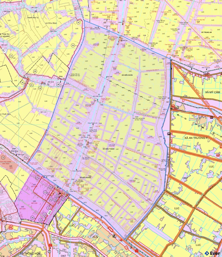 Bản đồ quy hoạch xã Hiếu Thành