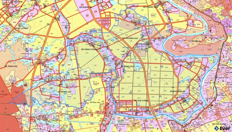 Bản đồ quy hoạch xã Hòa Phú