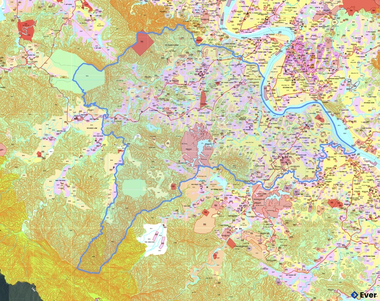 Bản đồ quy hoạch xã Hoa Quân
