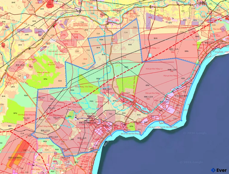 Bản đồ quy hoạch xã Hòa Thắng