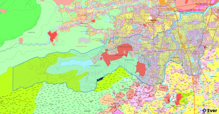 Bản đồ quy hoạch xã Hòa Tiến sau sáp nhập