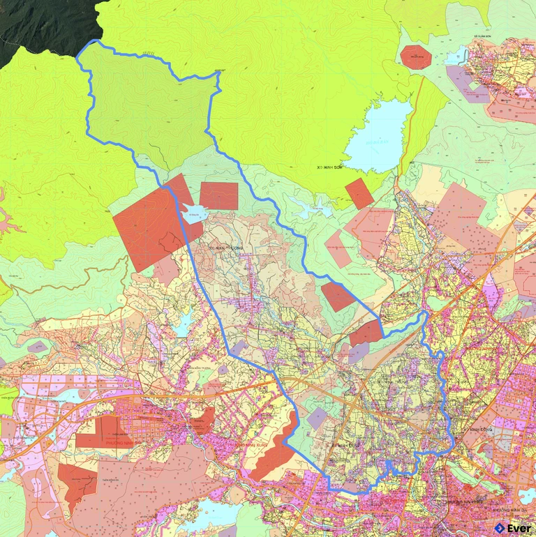 Bản đồ quy hoạch xã Hòa Trí