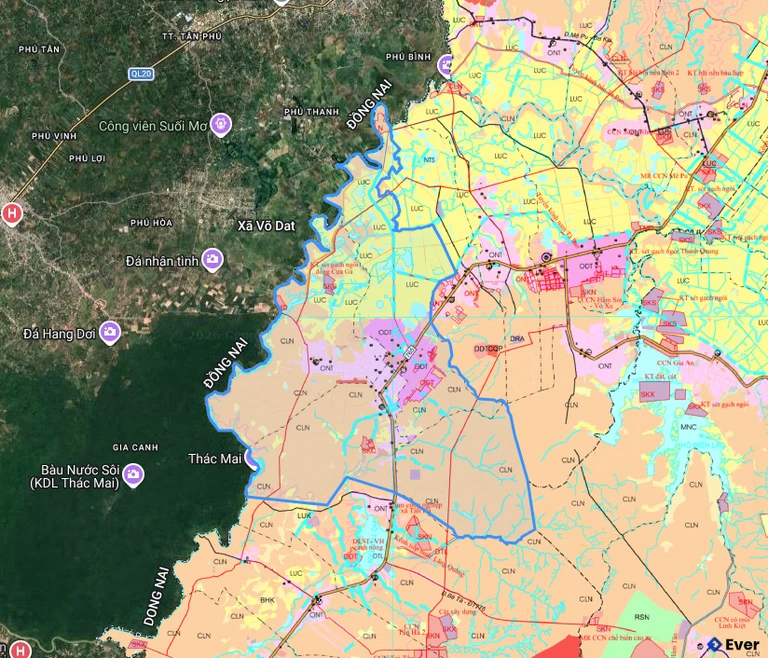Bản đồ quy hoạch xã Hoài Đức