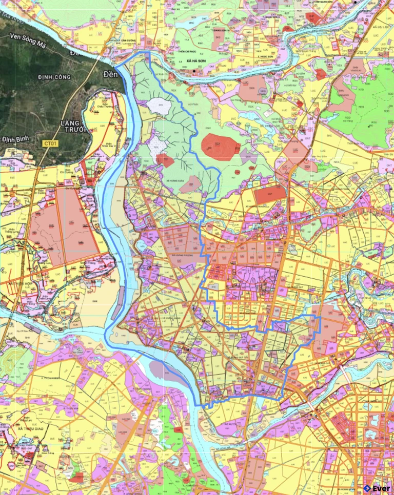 Bản đồ quy hoạch xã Hoằng Giang