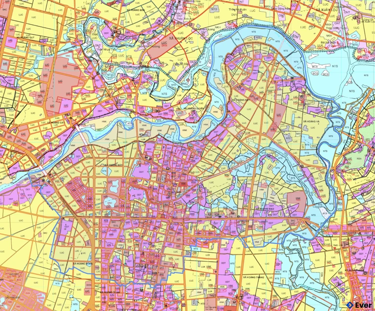 Bản đồ quy hoạch xã Hoằng Hóa