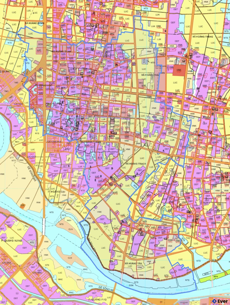Bản đồ quy hoạch xã Hoằng Lộc