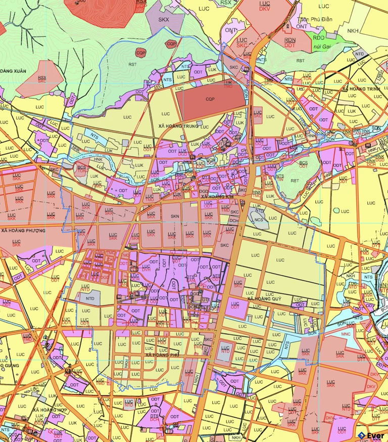 Bản đồ quy hoạch xã Hoằng Phú