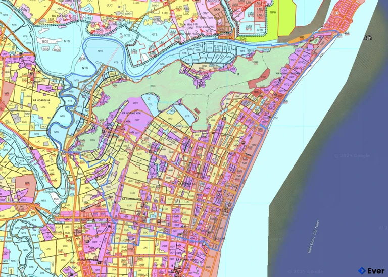 Bản đồ quy hoạch xã Hoằng Tiến