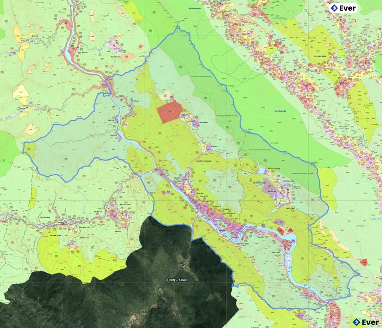 Bản đồ quy hoạch xã Hồi Xuân