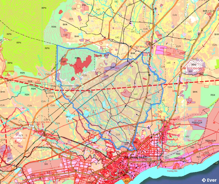 Bản đồ quy hoạch xã Hồng Liêm