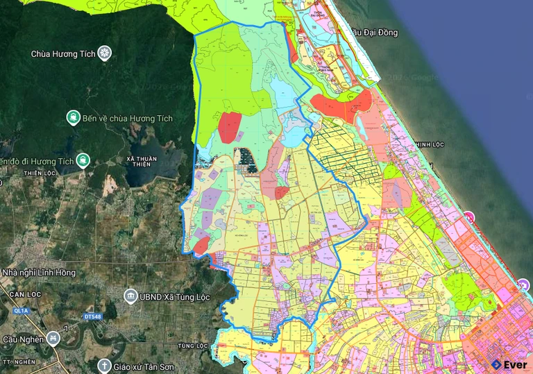 Bản đồ quy hoạch xã Hồng Lộc