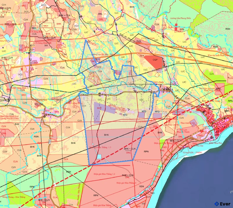 Bản đồ quy hoạch xã Hồng Thái