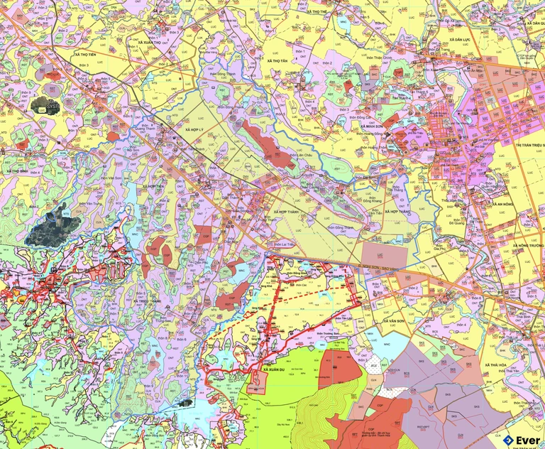 Bản đồ quy hoạch xã Hợp Tiến