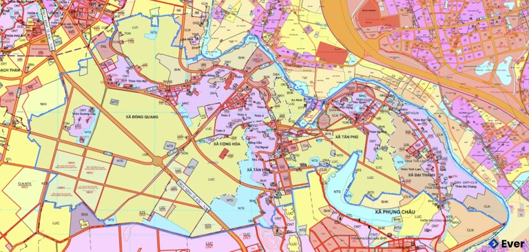 Bản đồ quy hoạch xã Hưng Đạo