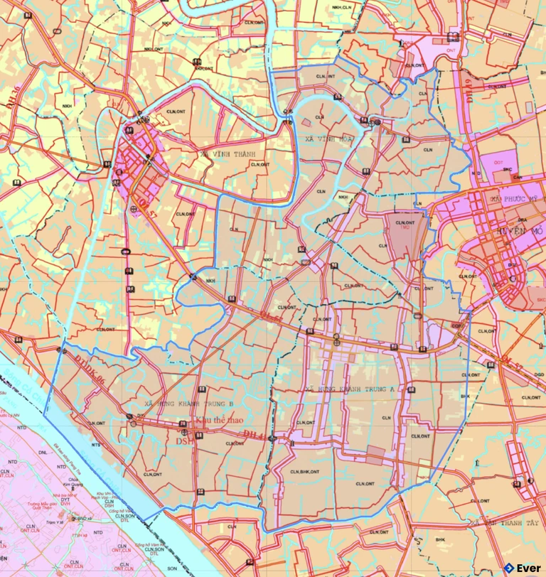 Bản đồ quy hoạch xã Hưng Khánh Trung