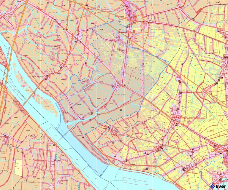 Bản đồ quy hoạch xã Hưng Nhượng