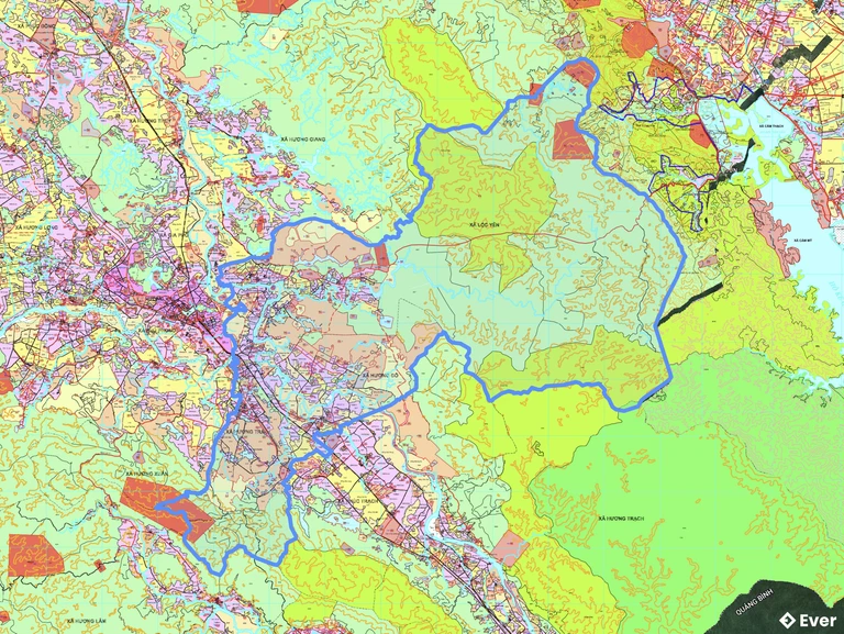 Bản đồ quy hoạch xã Hương Đô