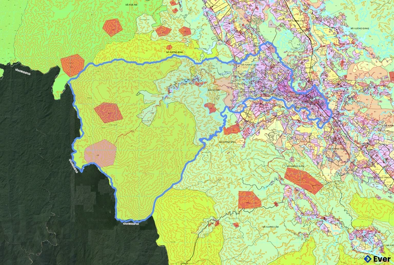Bản đồ quy hoạch xã Hương Khê