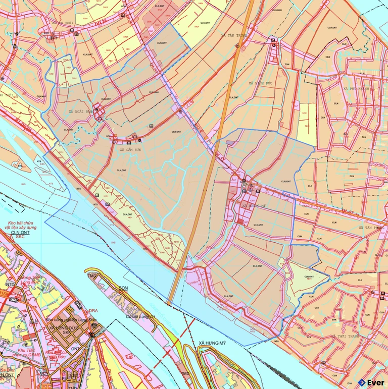 Bản đồ quy hoạch xã Hương Mỹ