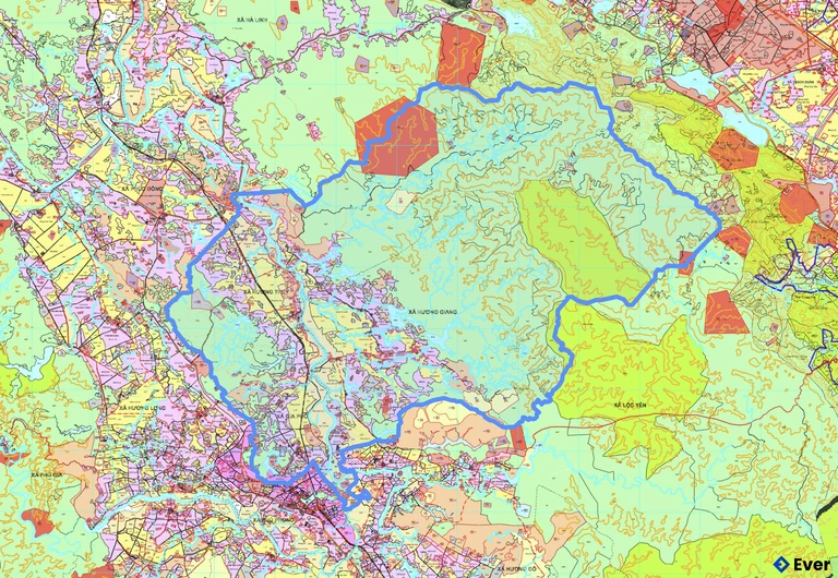 Bản đồ quy hoạch xã Hương Phố