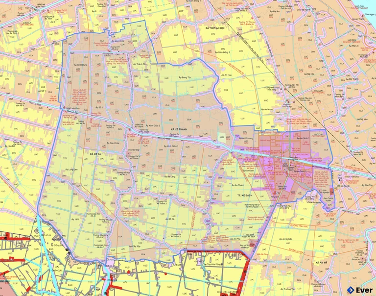 Bản đồ quy hoạch xã Kế Sách