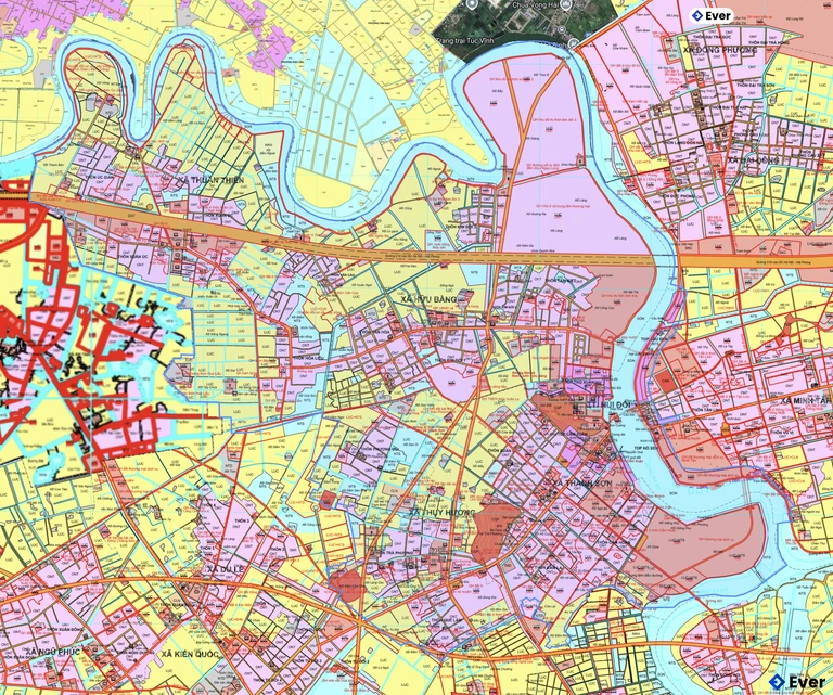 Bản đồ quy hoạch xã Kiến Thụy