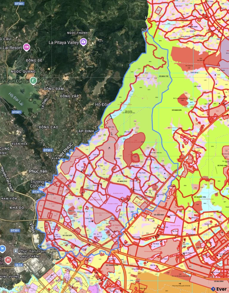 Bản đồ quy hoạch xã Kim Anh