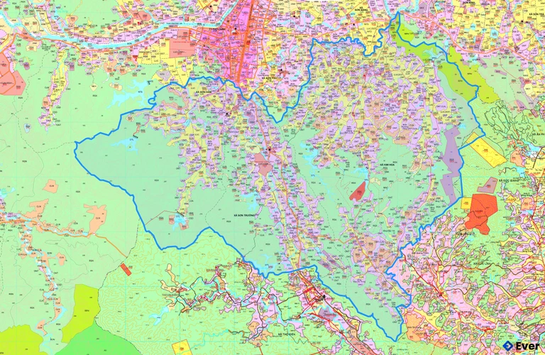 Bản đồ quy hoạch xã Kim Hoa
