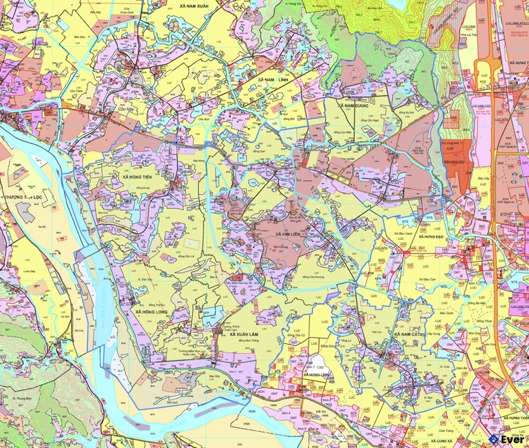 Bản đồ quy hoạch xã Kim Liên