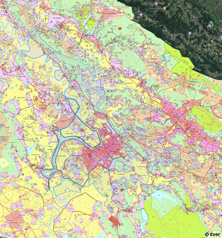 Bản đồ quy hoạch xã Kim Tân