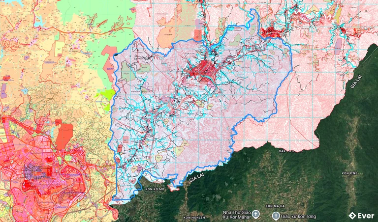 Bản đồ quy hoạch xã Kon Braih