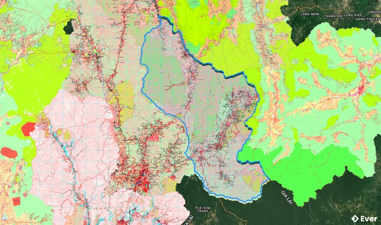 Bản đồ quy hoạch xã Kon Plông