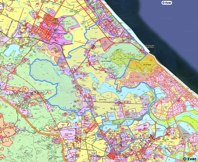 Bản đồ quy hoạch xã Kỳ Khang