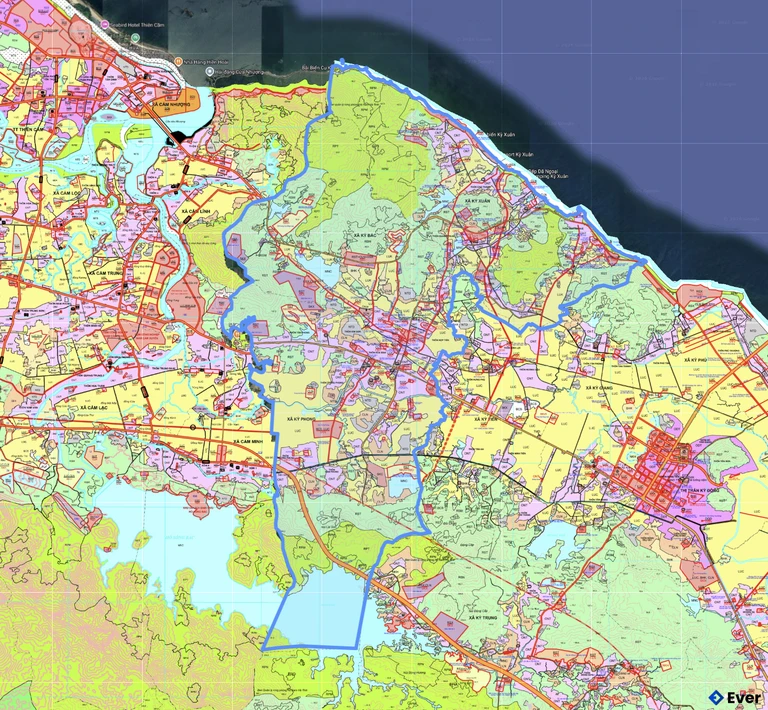 Bản đồ quy hoạch xã Kỳ Xuân