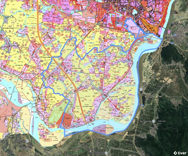 Bản đồ quy hoạch xã Lam Thành