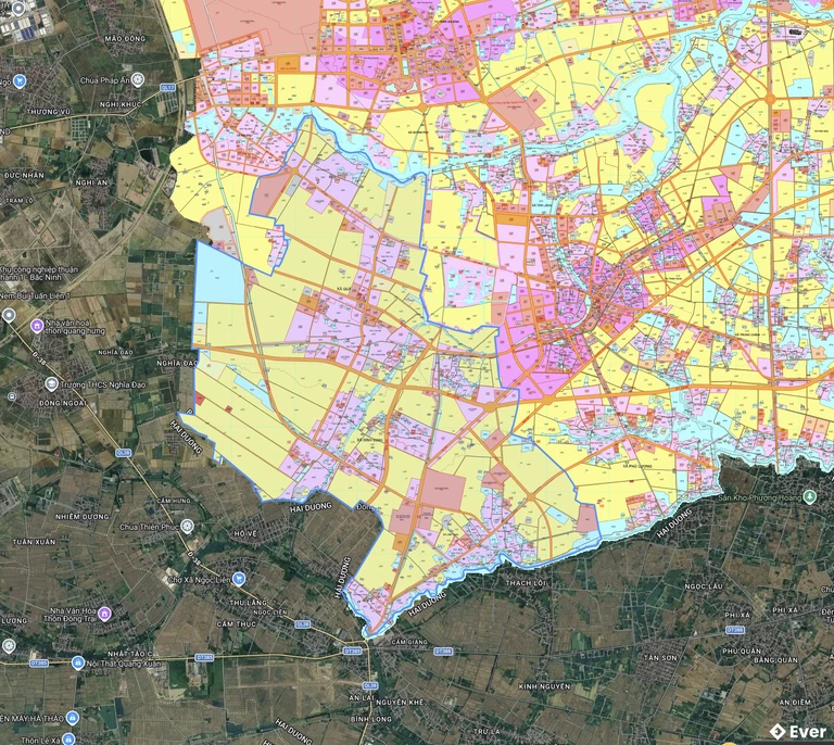 Bản đồ quy hoạch xã Lâm Thao