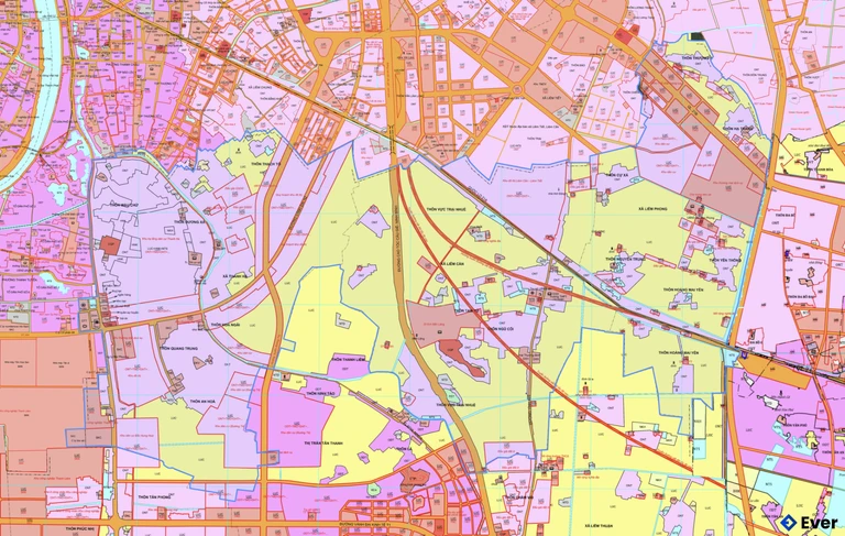 Bản đồ quy hoạch xã Liêm Hà