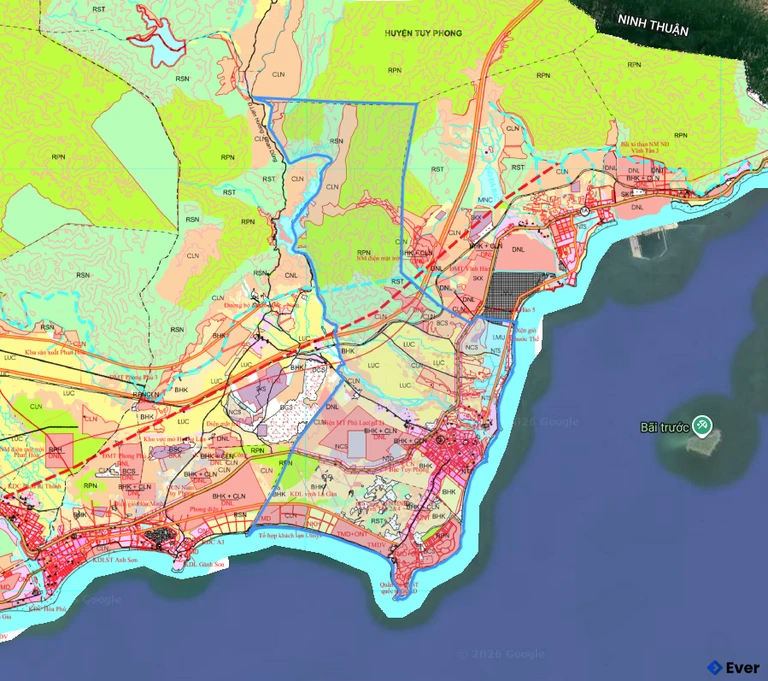 Bản đồ quy hoạch xã Liên Hương