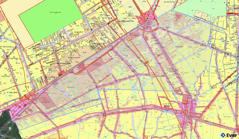 Bản đồ quy hoạch xã Long Hưng