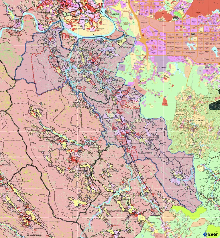 Bản đồ quy hoạch xã Luận Thành