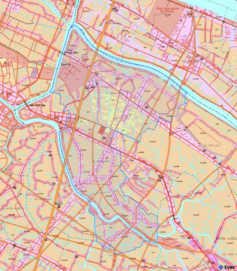 Bản đồ quy hoạch xã Lương Hòa