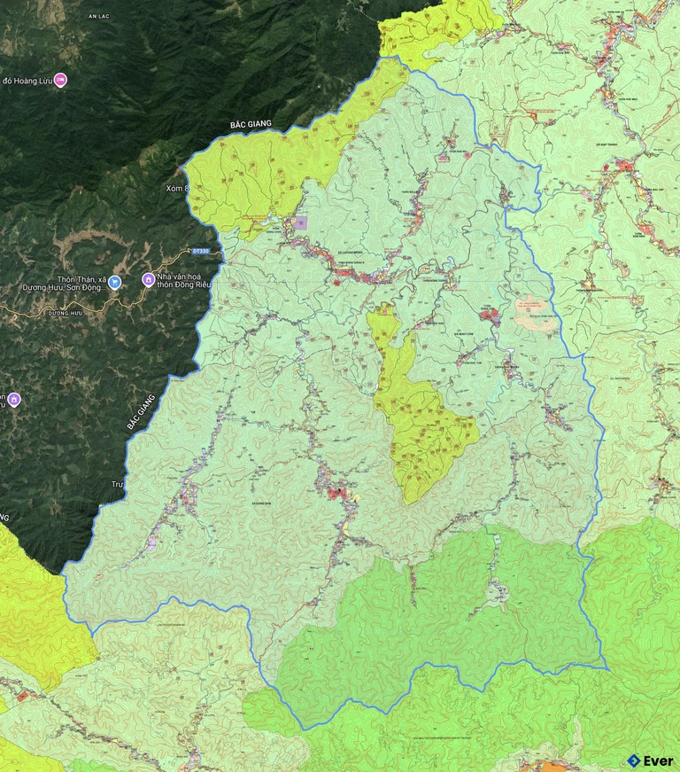 Bản đồ quy hoạch xã Lương Minh