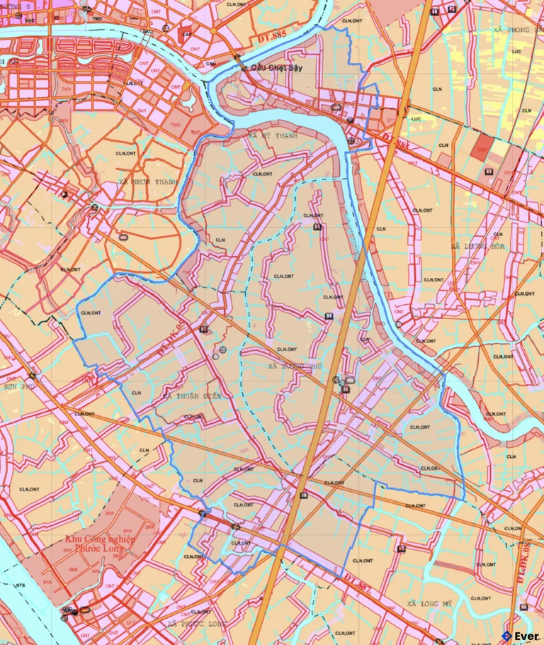 Bản đồ quy hoạch xã Lương Phú