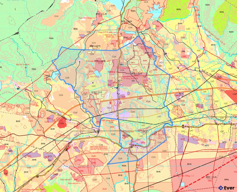 Bản đồ quy hoạch xã Lương Sơn