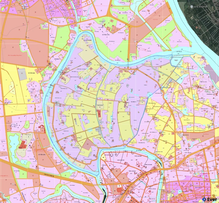 Bản đồ quy hoạch xã Lý Nhân