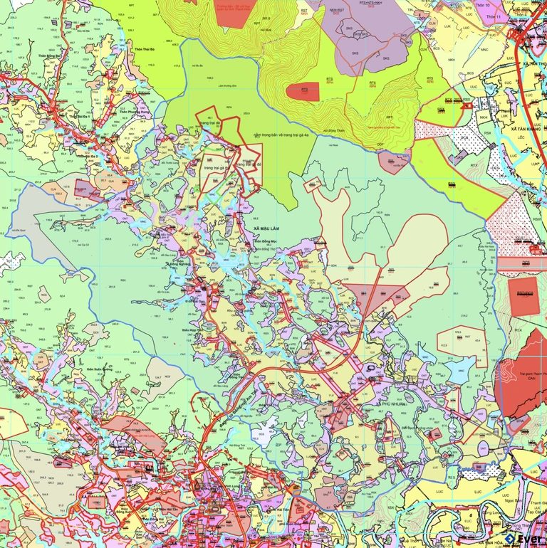 Bản đồ quy hoạch xã Mậu Lâm