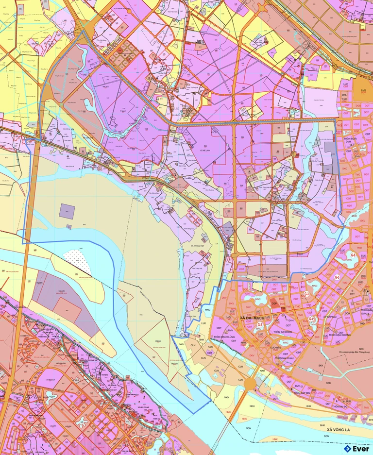 Bản đồ quy hoạch xã Mê Linh