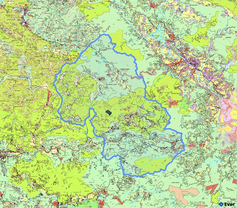 Bản đồ quy hoạch xã Minh Tâm