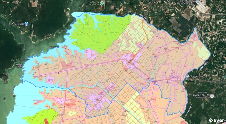 Bản đồ quy hoạch xã Minh Thạnh